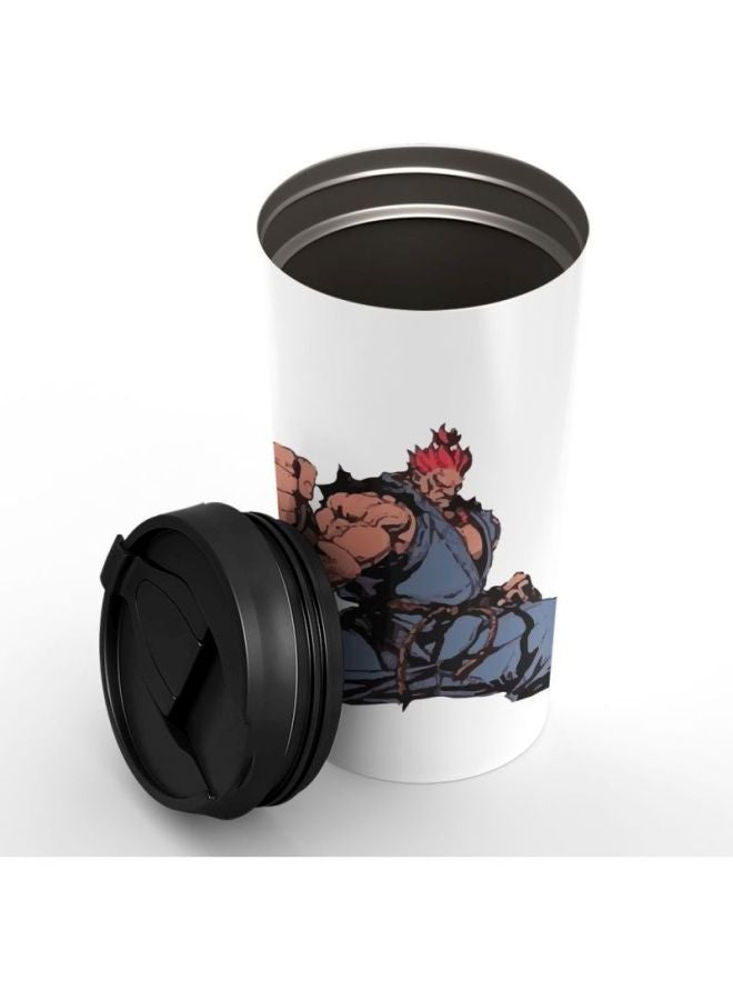 LOUD UNIVERSE Stainless Steel Travel Tumbler With Acrylic Lid White/Beige/Blue  - Image 2