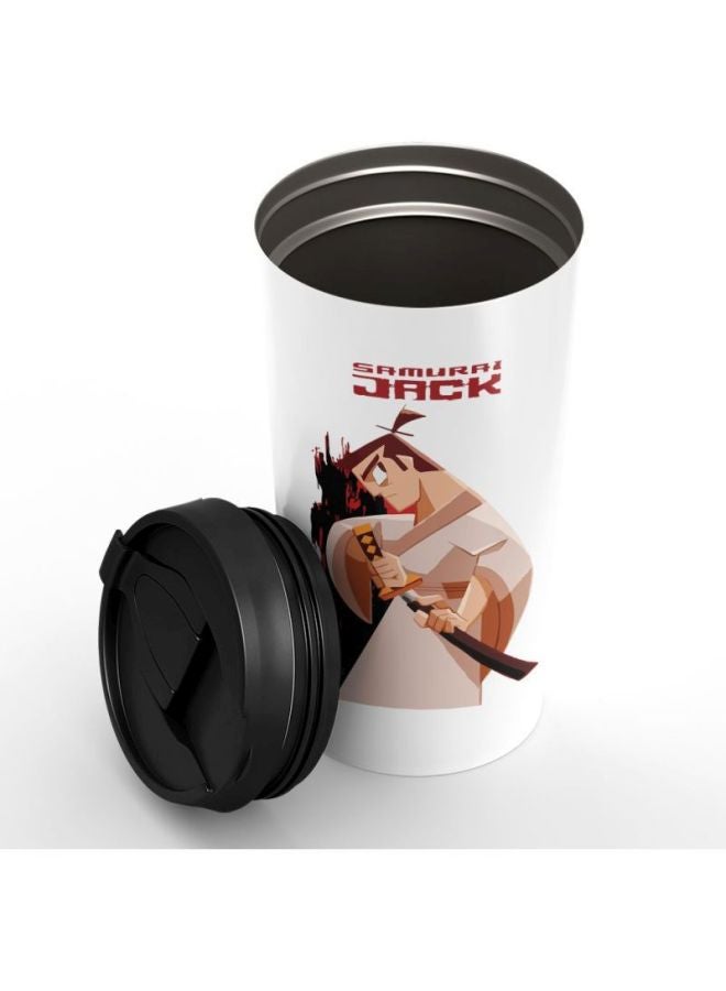 LOUD UNIVERSE Stainless Steel Travel Tumbler With Acrylic Lid White/Brown/Black  - Image 2