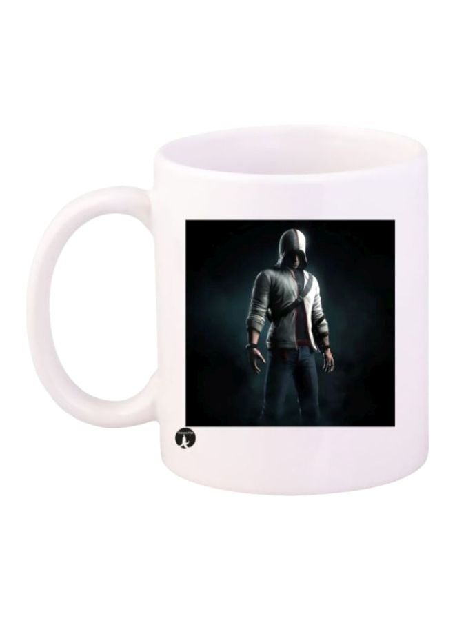 بي بي كوب بطباعة تمثل لعبة الفيديو Assassin's Creed أبيض/أسود/رمادي