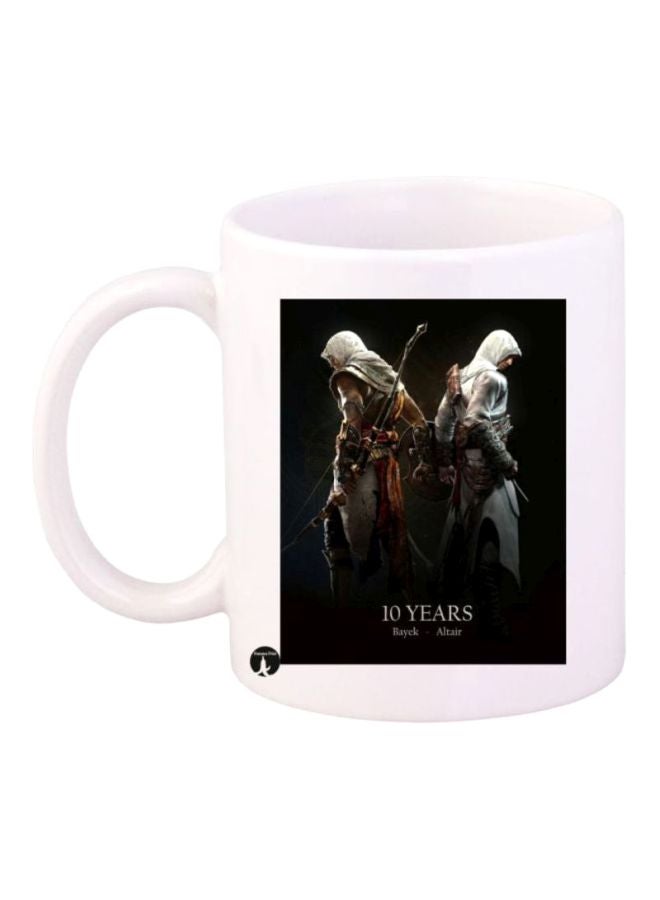 Assassin's Creed Character Printed Mug White/Black/Grey