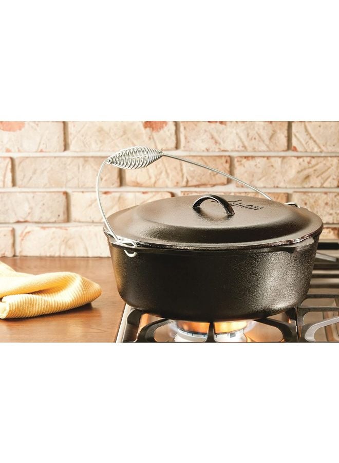 Lodge Pre Seasoned Dutch Oven Black 33.7x0.5x12.1cm - Image 2