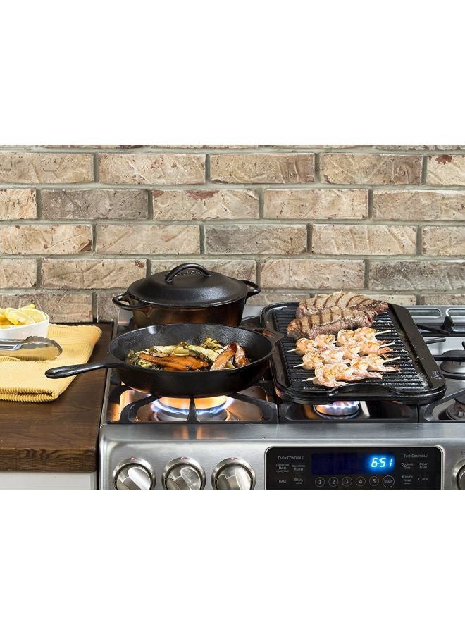 Lodge Pre Seasoned Dutch Oven Black 33.7x0.5x12.1cm - Image 4