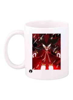 Game Sonic Character Printed Mug White/Red/Black