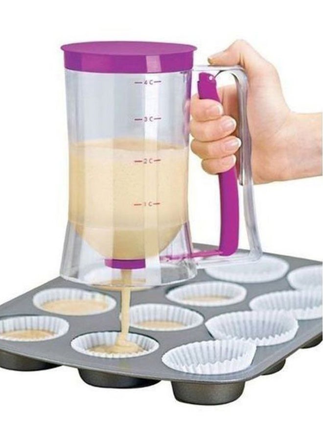 AS SEEN ON TV - Cake Batter Dispenser Clear/Purple - Image 1