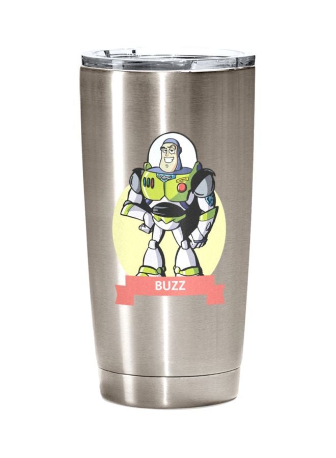 لاود يونيفيرس قدح للسفر من الستانلس ستيل مع غطاء من الأكريليك فضي/أبيض/أخضر