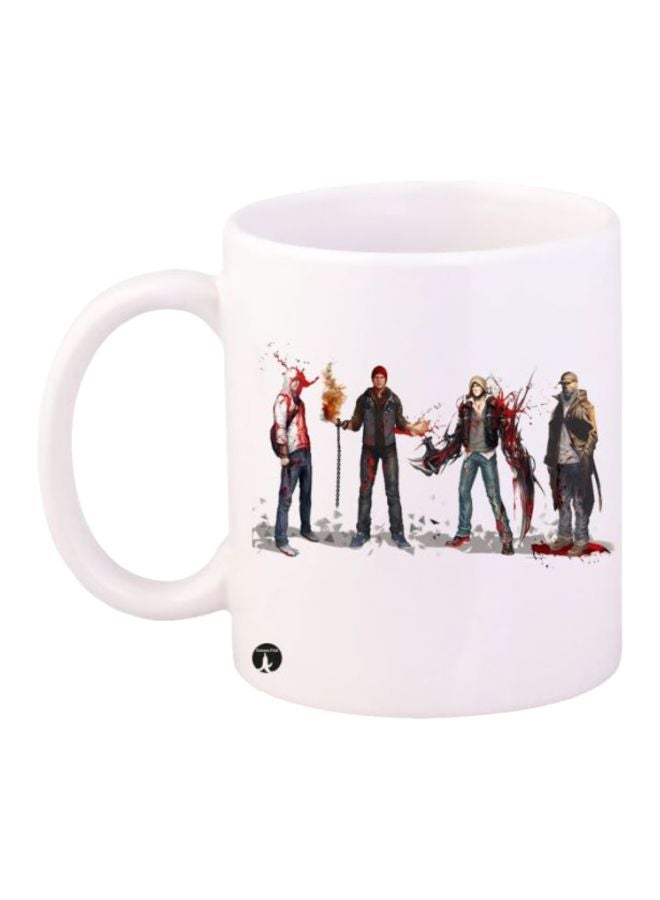 BP Printed Mug White/Red/Brown
