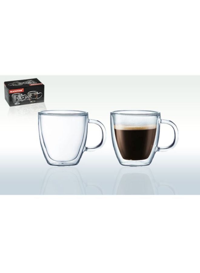 بلاك ستون طقم أكواب بجدار مزدوج مكون من قطعتين شفاف 100ملليلتر - Image 2