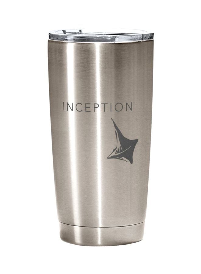 LOUD UNIVERSE Stainless Steel Travel Tumbler With Acrylic Lid Top Incetion Silver 