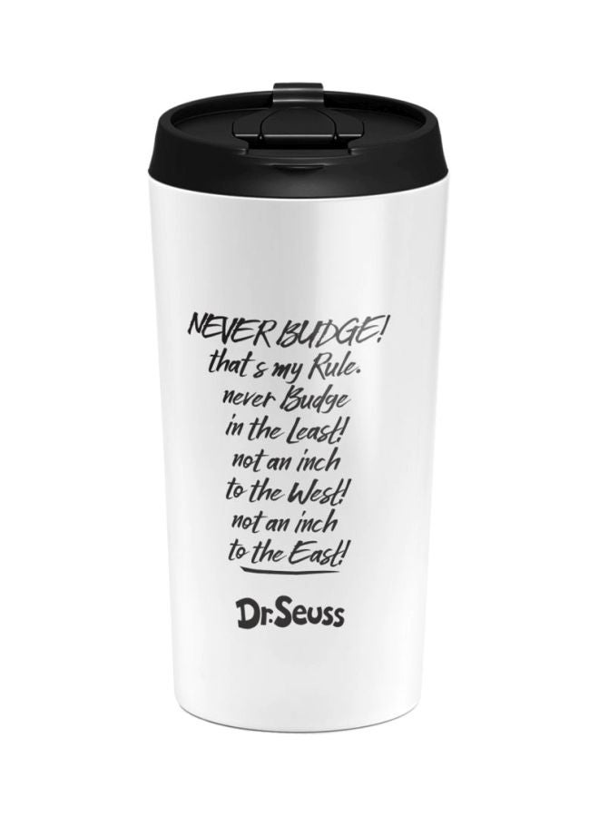 LOUD UNIVERSE Stainless Steel Travel Tumbler With Acrylic Lid White/Black  - Image 1
