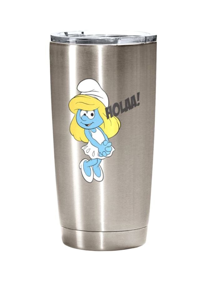 LOUD UNIVERSE Stainless Steel Travel Tumbler With Acrylic Lid Silver/Blue/Yellow 