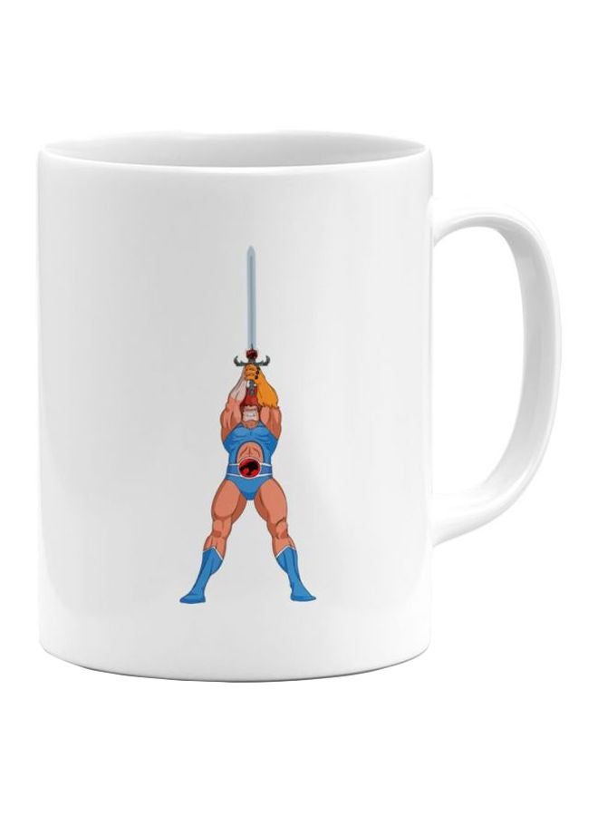 LOUD UNIVERSE Ceramic Coffee Mug White/Brown/Blue 