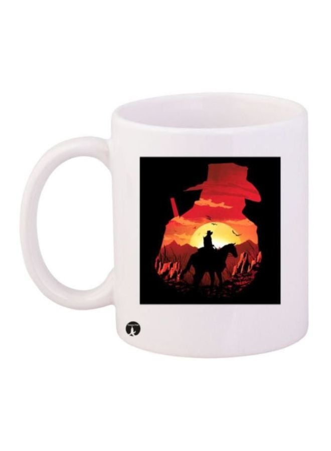 Redemption 2 Game Printed Mug White/Red/Black