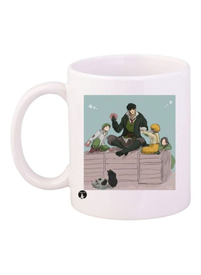 Assassin's Creed Printed Coffee Mug White/Green/Beige