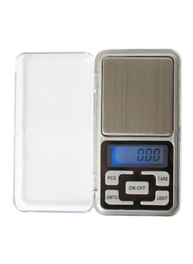 BOOBEAUTY LCD Display Pocket Weighting Scale Silver/Brown/Clear 120x65x20mm 