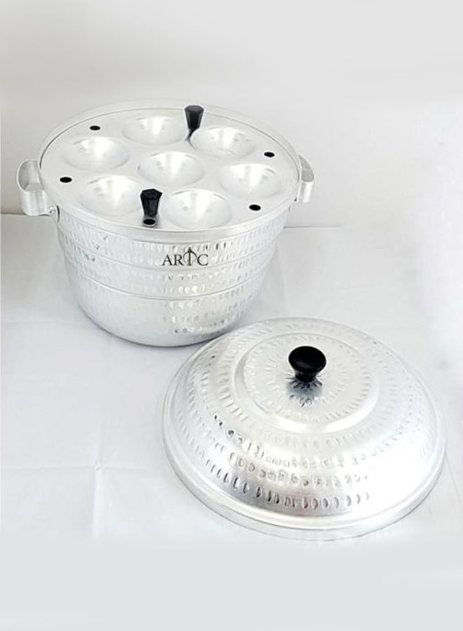 ARTC 16-Piece Idli Maker Pot Silver 33.02 x 33.02 x 33.02cm  - Image 3
