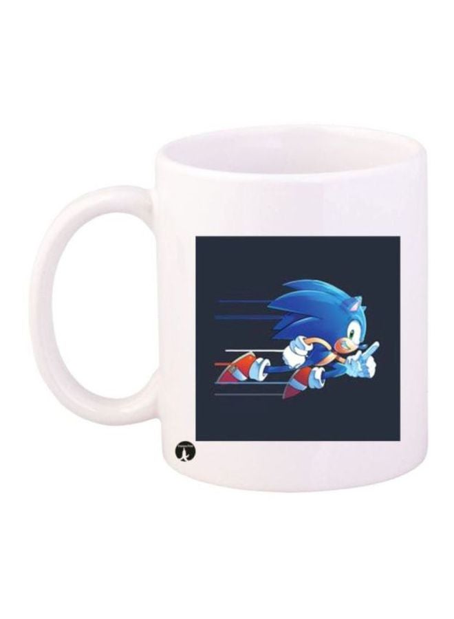 BP Sonic Video Game Printed Mug White/Blue/Black