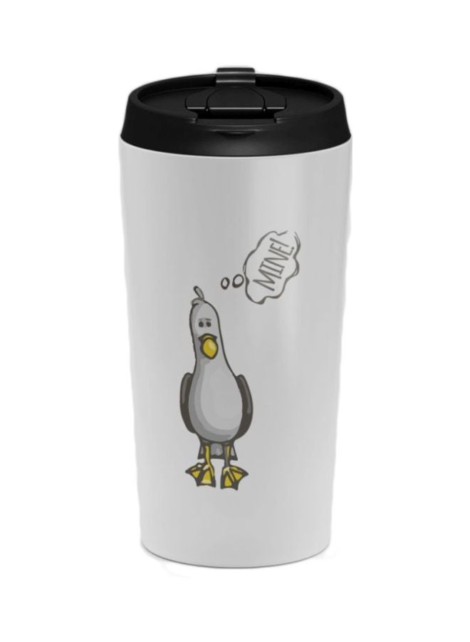 LOUD UNIVERSE Stainless Steel Travel Tumbler With Acrylic Lid White/Black/Yellow 