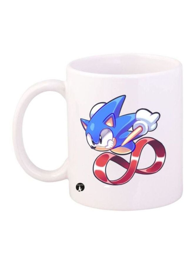 BP Sonic Video Game Printed Mug White/Blue/Red 