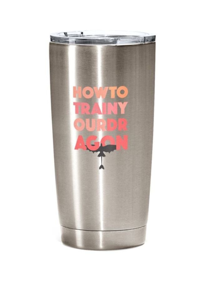 LOUD UNIVERSE Stainless Steel Travel Tumbler With Acrylic Lid Silver/Black 