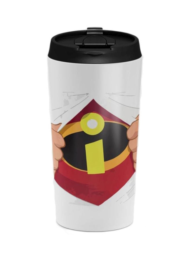 LOUD UNIVERSE Stainless Steel Travel Tumbler With Acrylic Lid White/Black  - Image 1