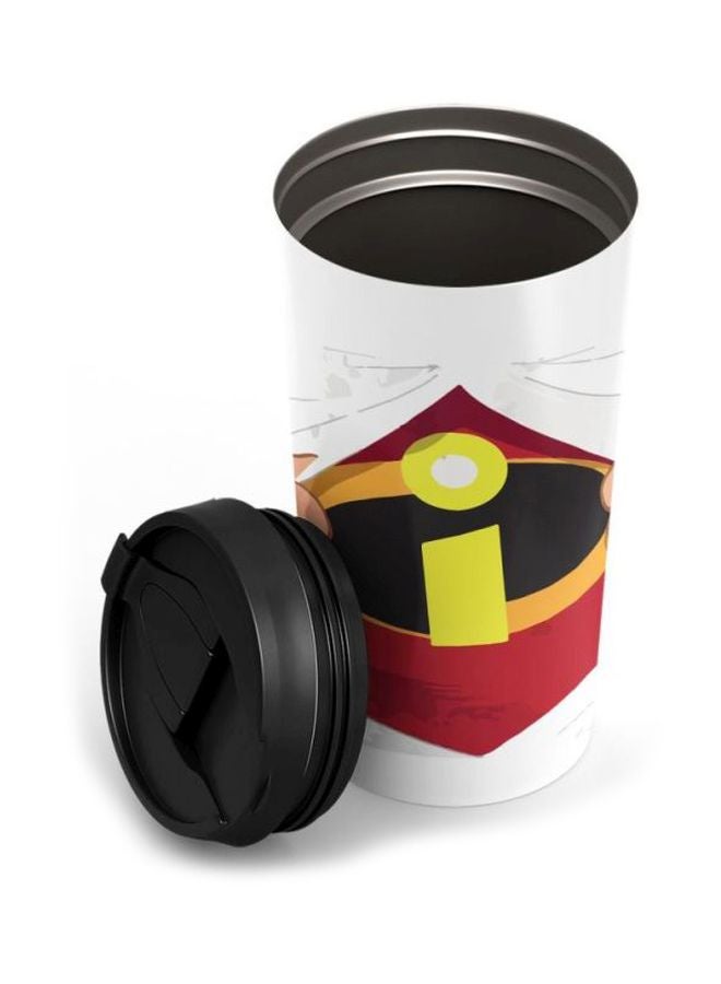 LOUD UNIVERSE Stainless Steel Travel Tumbler With Acrylic Lid White/Black  - Image 2