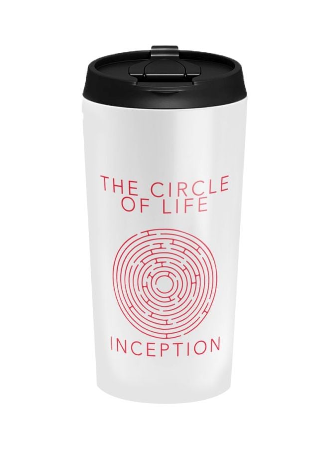 LOUD UNIVERSE Stainless Steel Travel Tumbler With Acrylic Lid White/Red 
