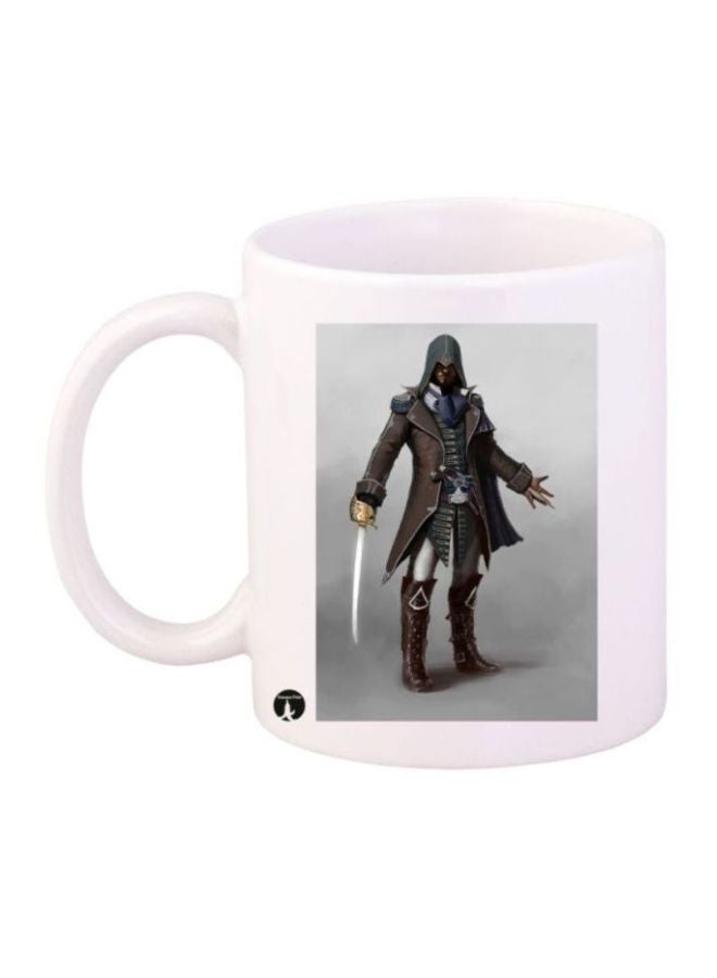 بي بي كوب مطبوع بشخصية من لعبة الفيديو Assassin's Creed أبيض/ رمادي/ بني