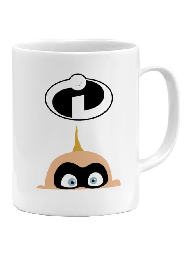 LOUD UNIVERSE Ceramic Coffee Mug White/Beige/Black 10x8x8cm 