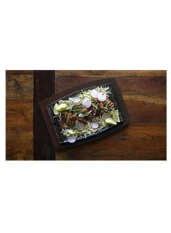 LODGE 2-Piece Chef Tray Set Black/Beige Platter 11.5x7.75, Underliner 13.5x10inch  - Image 4