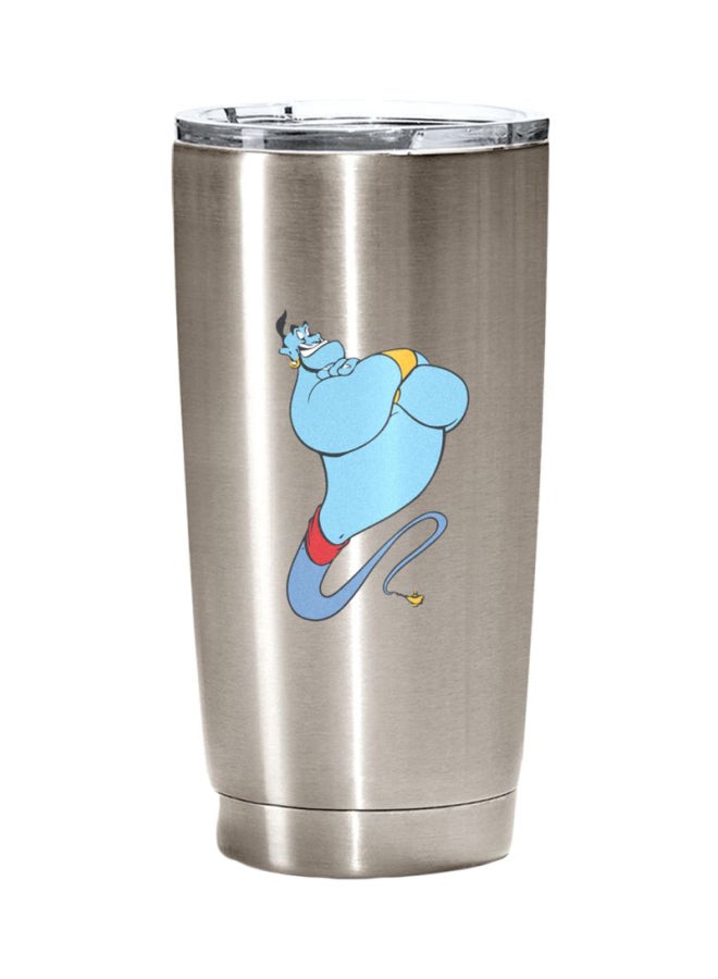 LOUD UNIVERSE Stainless Steel Travel Tumbler With Acrylic Lid Silver/Blue 12x8x8cm 