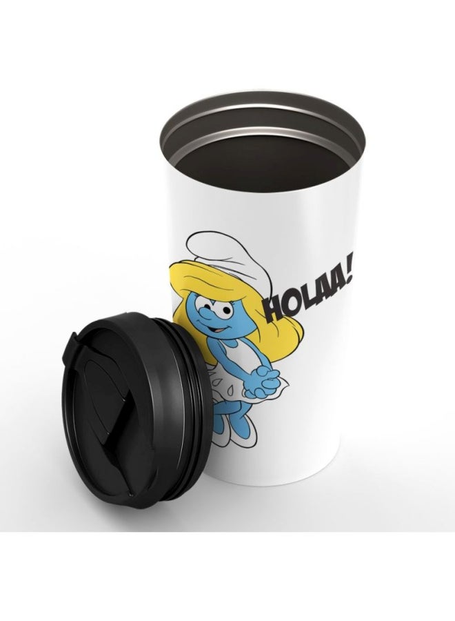 LOUD UNIVERSE Stainless Steel Travel Tumbler With Acrylic Lid White/Black/Blue  - Image 2