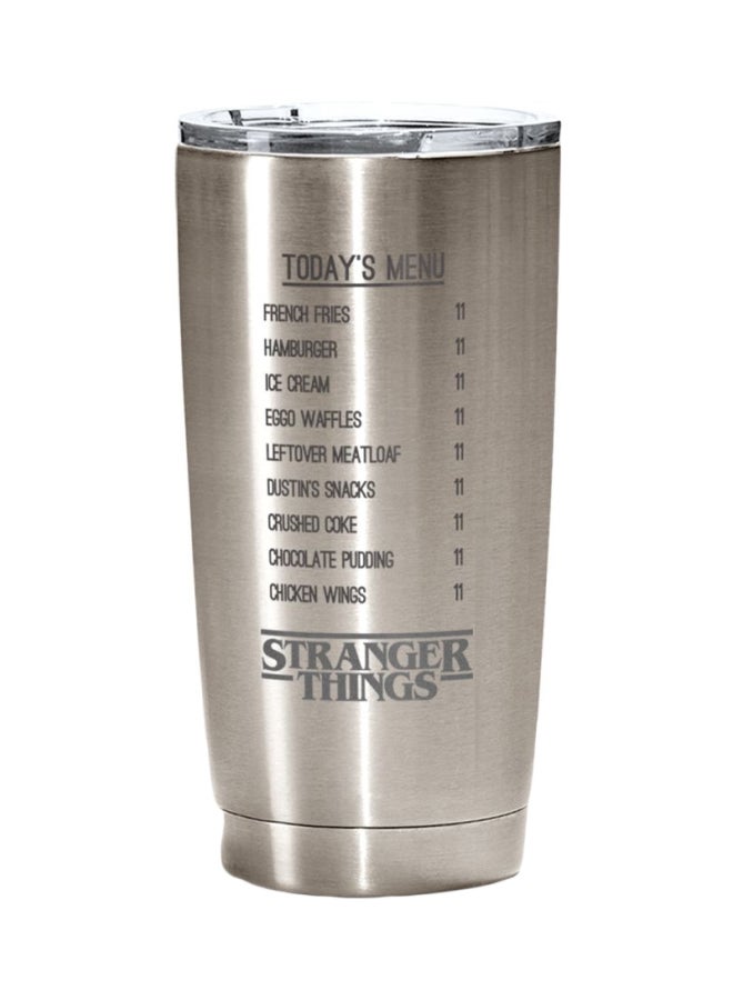 LOUD UNIVERSE Stainless Steel Travel Tumbler With Acrylic Lid Silver 