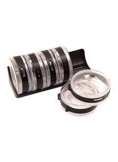 AS SEEN ON TV 6-Piece Cylinder Spice Container With Rack Clear/Black  - Image 1