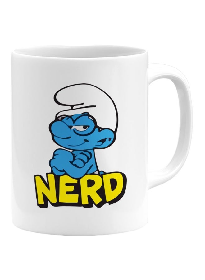 LOUD UNIVERSE Ceramic Coffee Mug White/Blue/Yellow 