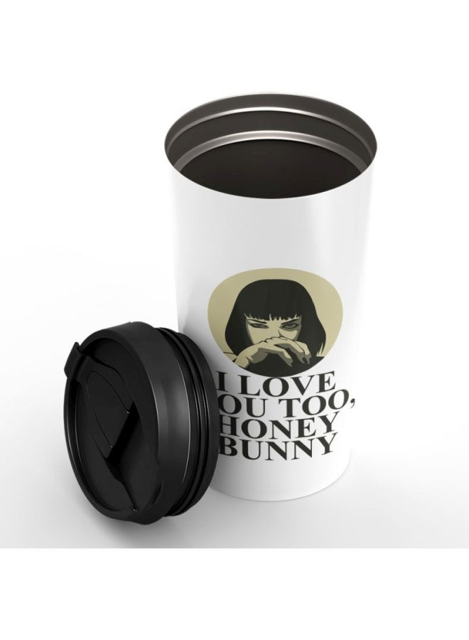 LOUD UNIVERSE Stainless Steel Travel Tumbler With Acrylic Lid White/Black/Grey  - Image 2