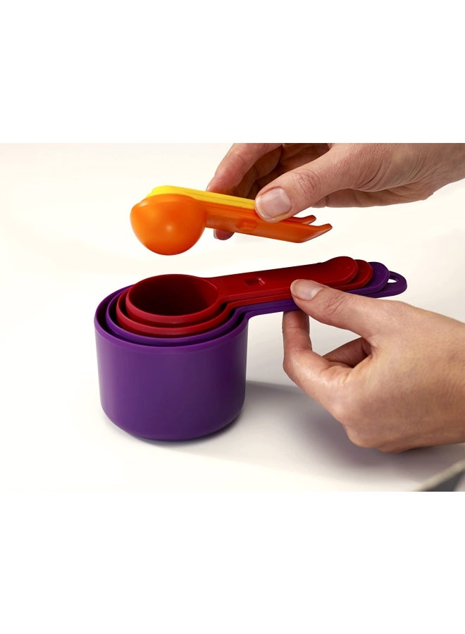 Joseph Joseph 8-Piece Nest Measuring Cup Set Blue/Red/Yellow Cup 1.25, Cup 2.5, Cup 5, Cup 15, Cup 60, Cup 85, Cup 125, Cup 250ml  - Image 2