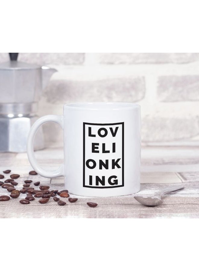 LOUD UNIVERSE Ceramic Coffee Mug White/Black  - Image 3