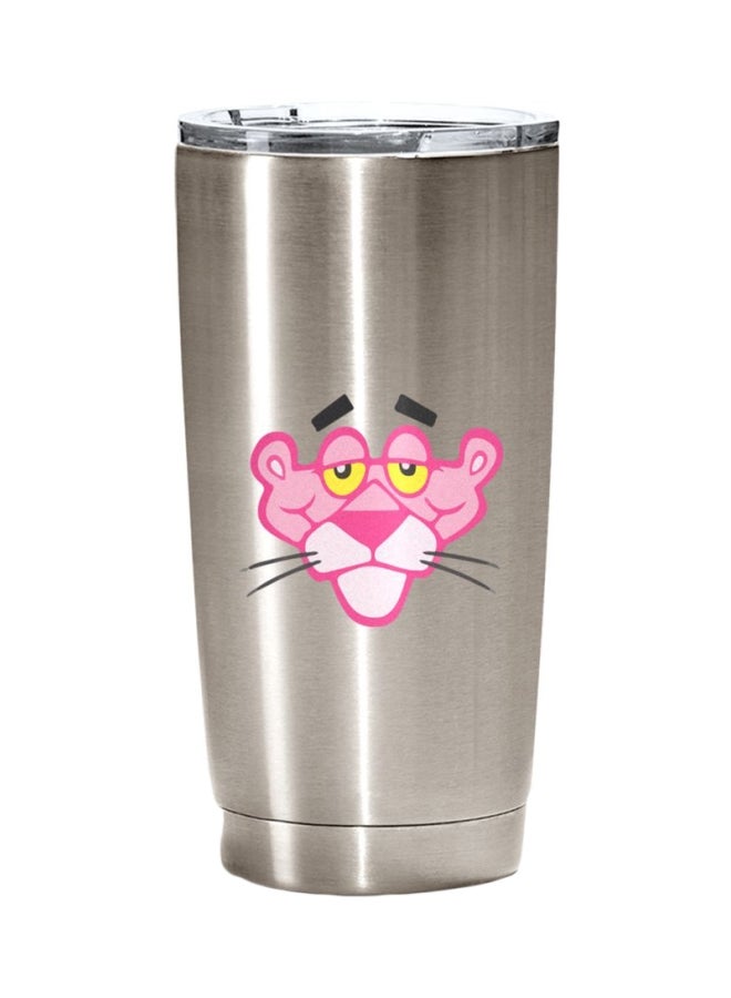 LOUD UNIVERSE Stainless Steel Travel Tumbler With Acrylic Lid Silver/Pink/Clear 