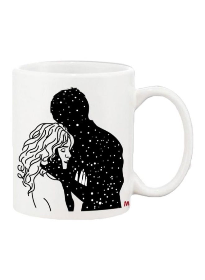 سبيكتروم مج من الخزف مزين بطبعة أبيض/ أسود