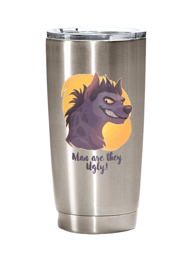 LOUD UNIVERSE Stainless Steel Travel Tumbler With Acrylic Lid Silver/Black/Yellow 