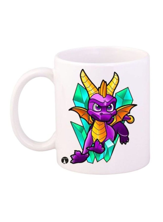 بي بي مج مطبوع بشخصية سبايرو أبيض/أرجواني