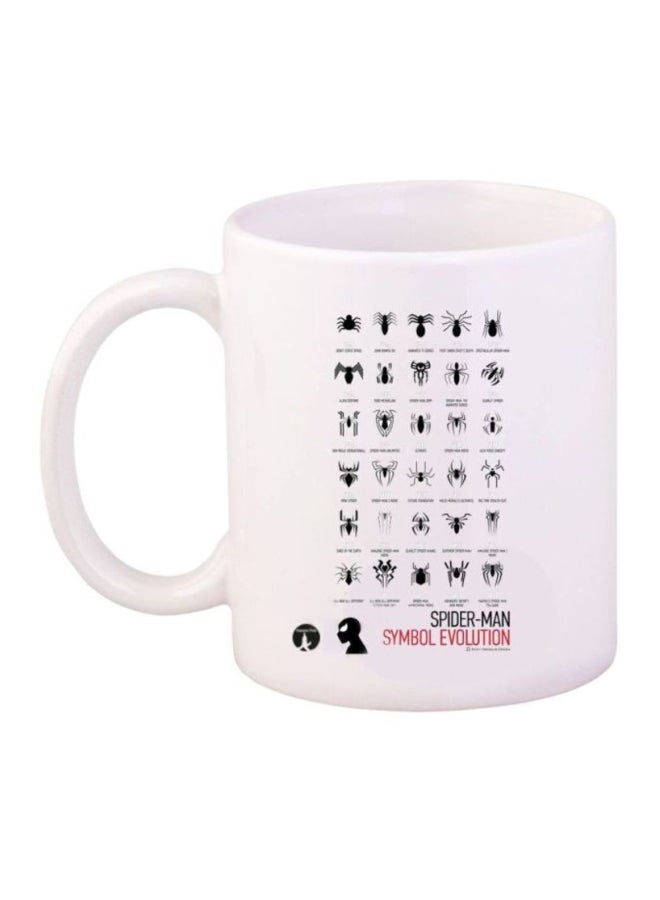 بي بي مج قهوة بطبعة على شكل سبايدرمان أبيض/ أسود