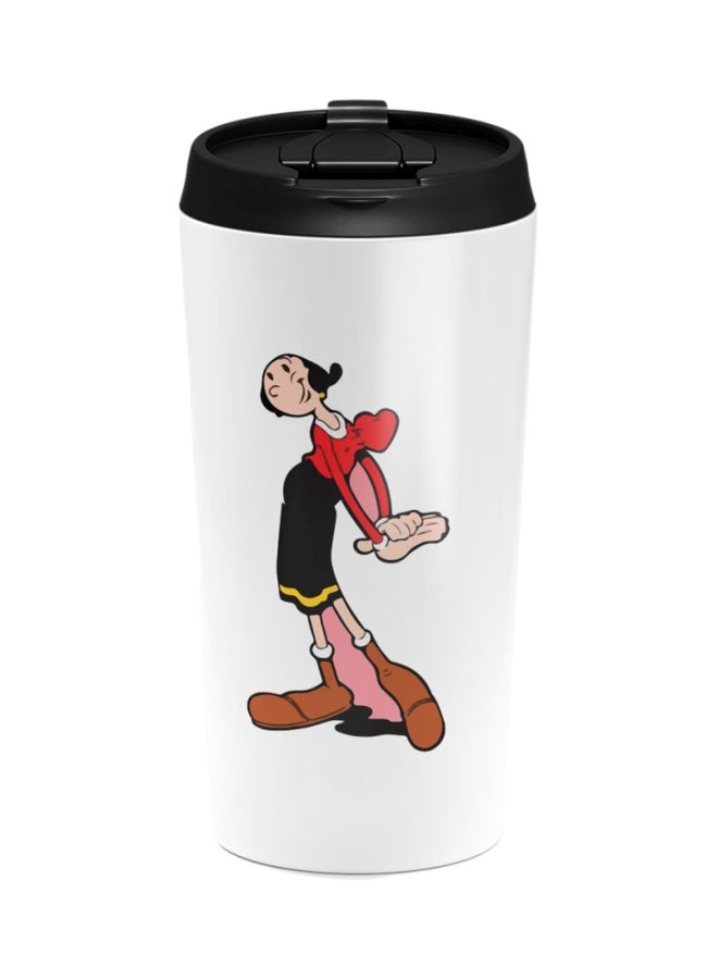LOUD UNIVERSE Stainless Steel Travel Tumbler With Acrylic Lid White/Black/Red  - Image 1