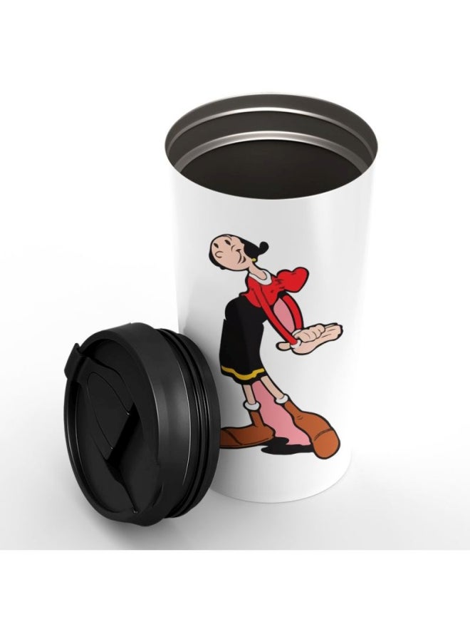 LOUD UNIVERSE Stainless Steel Travel Tumbler With Acrylic Lid White/Black/Red  - Image 2