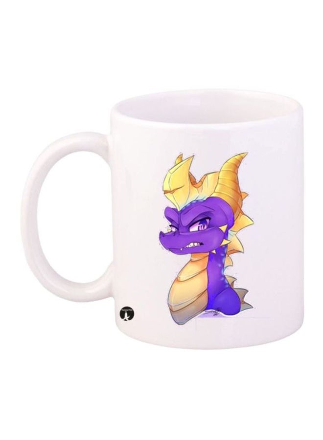 Spyro Video Game Printed Mug White/Purple/Gold