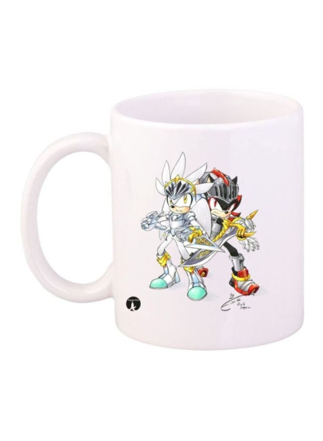 BP Sonic Video Game Printed Mug White/Red/Yellow