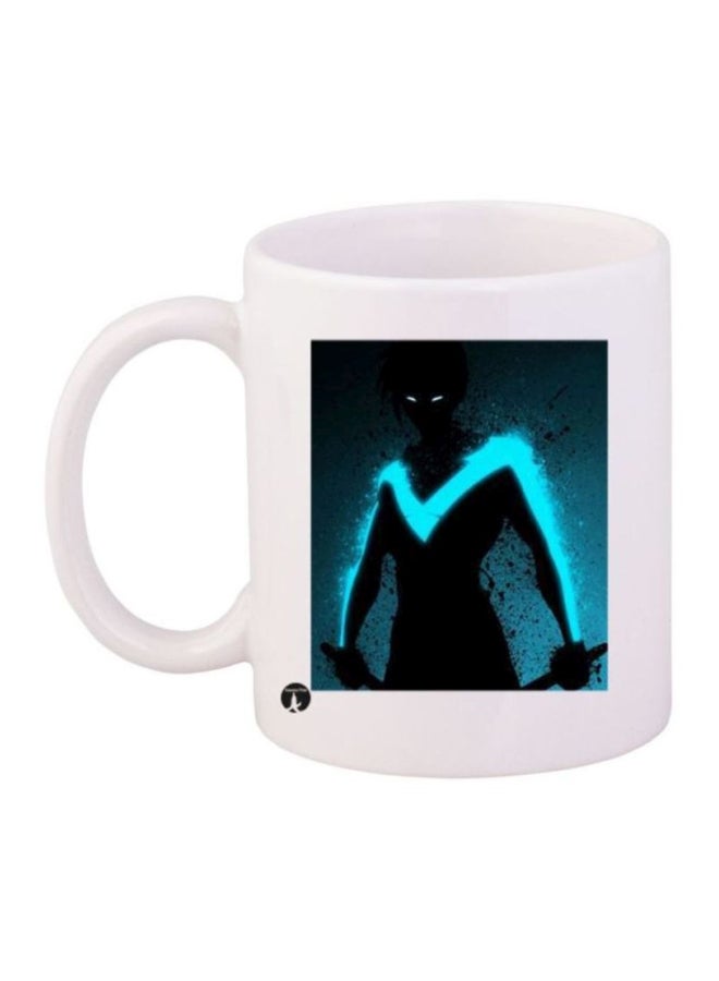 Nightwing Printed Coffee Mug White/Black/Blue