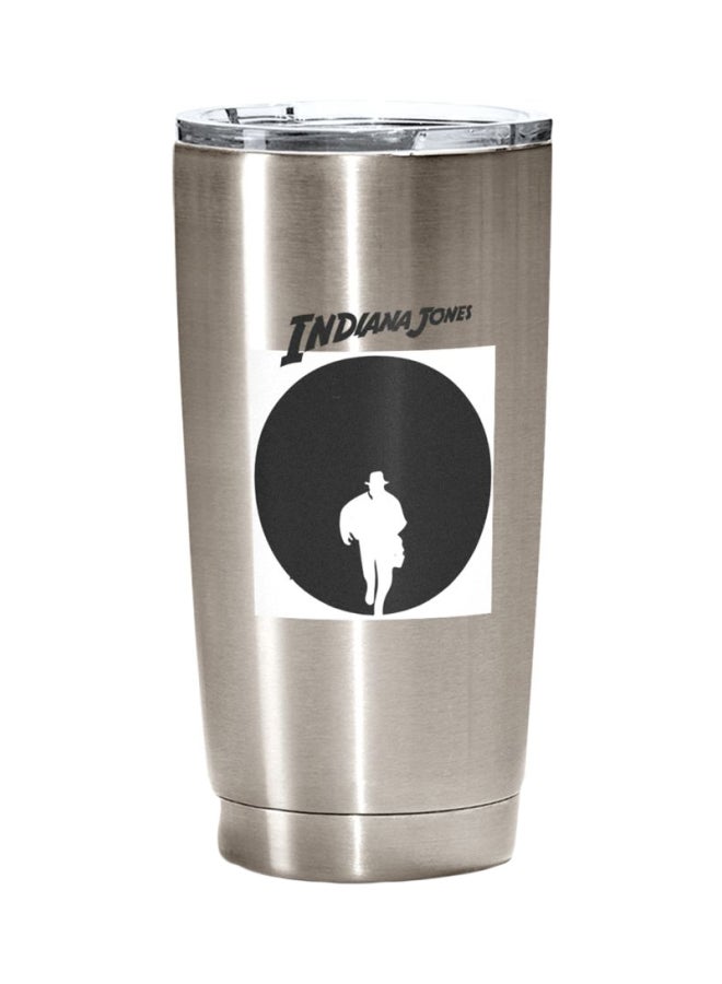 LOUD UNIVERSE Stainless Steel Travel Tumbler With Acrylic Lid Indiana Jones Poster Silver
