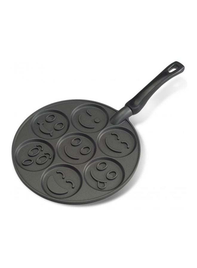 Smily Face Pancake Pan Black 17.5x10.2x2.5inch - v1603805287/N19559247A_2