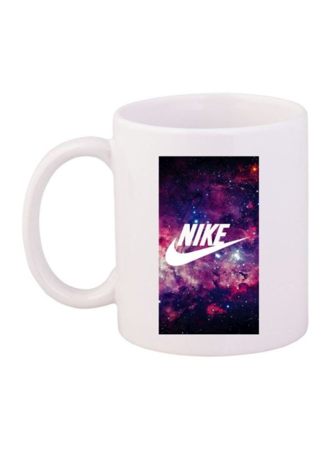 بي بي مج مزين بطبعة شعار العلامة التجارية نايكي أبيض/أزرق/أحمر